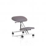 Kneeling Stool Silver Frame Bespoke Colour Rivet Fuse KCUP3954
