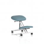 Kneeling Stool Silver Frame Bespoke Colour Rivet Quench KCUP3955