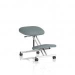 Kneeling Stool Silver Frame Bespoke Colour Rivet Tensile KCUP3956