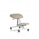 Kneeling Stool Silver Frame Bespoke Colour Quest Salt KCUP3961