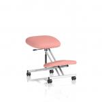 Kneeling Stool Silver Frame Bespoke Colour Quest Shrimp KCUP3963