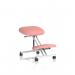 Kneeling Stool Silver Frame Bespoke Colour Quest Shrimp KCUP3963