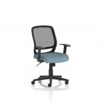 Mave Task Operator Chair Black Mesh With Arms Bespoke Colour Seat Rivet Quench KCUP4003