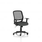 Mave Task Operator Chair Black Mesh With Arms Bespoke Colour Seat Quest Mussel KCUP4008