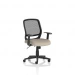 Mave Task Operator Chair Black Mesh With Arms Bespoke Colour Seat Quest Salt KCUP4009