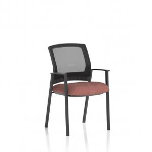 Metro Visitor Chair Mesh Back Bespoke Colour Seat Rivet Forge KCUP4013