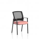Metro Visitor Chair Mesh Back Bespoke Colour Seat Quest Shrimp KCUP4023