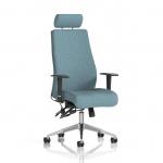 Onyx Ergo Posture Chair With Height Adjustable Arms With Headrest Bespoke Colour Back And Seat Rivet Quench KCUP4027