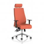 Onyx Ergo Posture Chair With Height Adjustable Arms With Headrest Bespoke Colour Back And Seat Quest Crab KCUP4029