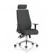 Onyx Ergo Posture Chair With Height Adjustable Arms With Headrest Bespoke Colour Back And Seat Quest Mussel KCUP4032