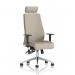 Onyx Ergo Posture Chair With Height Adjustable Arms With Headrest Bespoke Colour Back And Seat Quest Salt KCUP4033