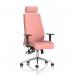 Onyx Ergo Posture Chair With Height Adjustable Arms With Headrest Bespoke Colour Back And Seat Quest Shrimp KCUP4035