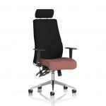 Onyx Ergo Posture Chair With Height Adjustable Arms With Headrest Bespoke Colour Seat Rivet Forge KCUP4037