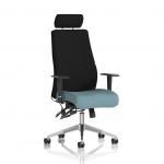 Onyx Ergo Posture Chair With Height Adjustable Arms With Headrest Bespoke Colour Seat Rivet Quench KCUP4039
