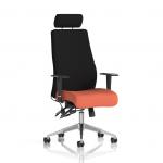 Onyx Ergo Posture Chair With Height Adjustable Arms With Headrest Bespoke Colour Seat Quest Crab KCUP4041