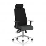 Onyx Ergo Posture Chair With Height Adjustable Arms With Headrest Bespoke Colour Seat Quest Mussel KCUP4044
