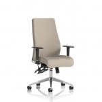 Onyx Ergo Posture Chair With Height Adjustable Arms Without Headrest Bespoke Colour Back And Seat Quest Salt KCUP4057