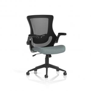 Orbit Black Mesh Back Chair Bespoke Colour Seat Rivet Tensile KCUP4076