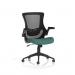 Orbit Black Mesh Back Chair Bespoke Colour Seat Quest Kelp KCUP4078