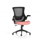 Orbit Black Mesh Back Chair Bespoke Colour Seat Quest Shrimp KCUP4083