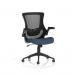 Orbit Black Mesh Back Chair Bespoke Colour Seat Quest Whelk KCUP4084