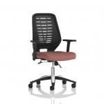 Relay Task Operator Chair Black Back With Height Adjustable Arms Bespoke Colour Rivet Forge KCUP4169