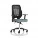 Relay Task Operator Chair Black Back With Height Adjustable Arms Bespoke Colour Rivet Tensile KCUP4172