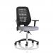 Relay Task Operator Chair Black Back With Height Adjustable Arms Bespoke Colour Quest Shell KCUP4178