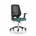 Relay Task Operator Chair Black Back With Folding Arms Bespoke Colour Quest Kelp KCUP4186