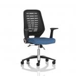 Relay Task Operator Chair Black Back With Folding Arms Bespoke Colour Quest Limpet KCUP4187