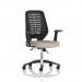 Relay Task Operator Chair Black Back With Folding Arms Bespoke Colour Quest Salt KCUP4189