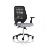 Relay Task Operator Chair Black Back With Folding Arms Bespoke Colour Quest Shell KCUP4190