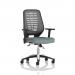 Relay Task Operator Chair Silver Back With Height Adjustable Arms Bespoke Colour Rivet Tensile KCUP4196