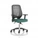 Relay Task Operator Chair Silver Back With Height Adjustable Arms Bespoke Colour Quest Kelp KCUP4198
