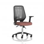 Relay Task Operator Chair Silver Back With Folding Arms Bespoke Colour Rivet Forge KCUP4205