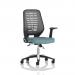 Relay Task Operator Chair Silver Back With Folding Arms Bespoke Colour Rivet Quench KCUP4207
