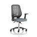 Relay Task Operator Chair Silver Back With Folding Arms Bespoke Colour Rivet Tensile KCUP4208