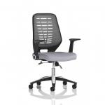 Relay Task Operator Chair Silver Back With Folding Arms Bespoke Colour Quest Shell KCUP4214