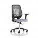 Relay Task Operator Chair Silver Back With Folding Arms Bespoke Colour Quest Shell KCUP4214