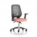 Relay Task Operator Chair Silver Back With Folding Arms Bespoke Colour Quest Shrimp KCUP4215