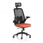 Sigma Executive Mesh Chair With Folding Arms Bespoke Colour Seat Quest Crab KCUP4233
