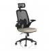 Sigma Executive Mesh Chair With Folding Arms Bespoke Colour Seat Quest Salt KCUP4237