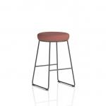 Turin Stool Black Frame Bespoke Colour Rivet Forge Seat Pad KCUP4289