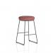 Turin Stool Black Frame Bespoke Colour Rivet Forge Seat Pad KCUP4289