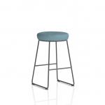 Turin Stool Black Frame Bespoke Colour Rivet Quench Seat Pad KCUP4291