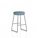 Turin Stool Black Frame Bespoke Colour Rivet Quench Seat Pad KCUP4291