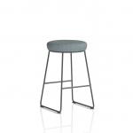 Turin Stool Black Frame Bespoke Colour Rivet Tensile Seat Pad KCUP4292