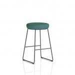 Turin Stool Black Frame Bespoke Colour Quest Kelp Seat Pad KCUP4294