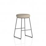 Turin Stool Black Frame Bespoke Colour Quest Salt Seat Pad KCUP4297
