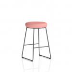 Turin Stool Black Frame Bespoke Colour Quest Shrimp Seat Pad KCUP4299